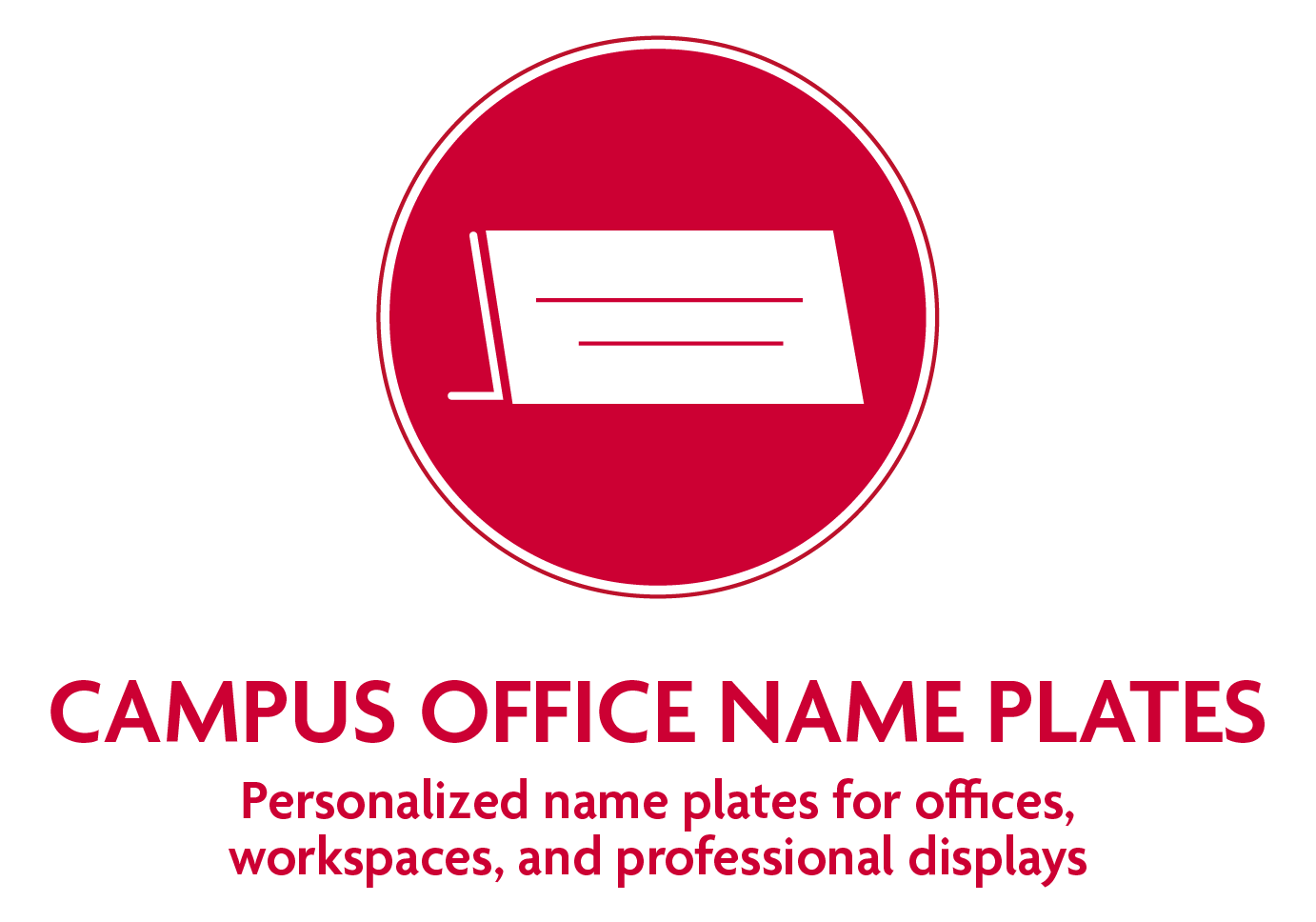 Campus Office Name Plates